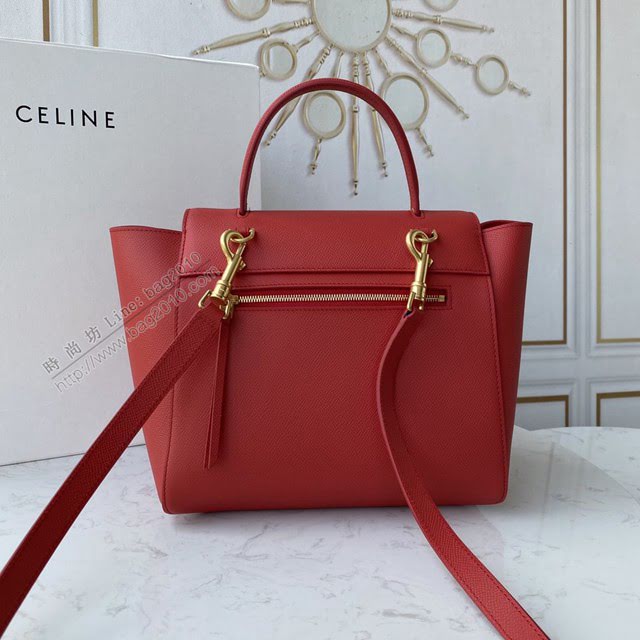 Celine女包 賽琳經典款大號女包 Celine belt bag 掌紋牛皮鯰魚包 189103  slyd2191